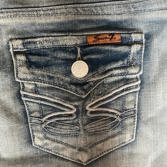 2/$25 - Seven7 Denim Mini Skirt - Size 26 - Unworn - Picture 7 of 9